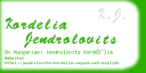 kordelia jendrolovits business card